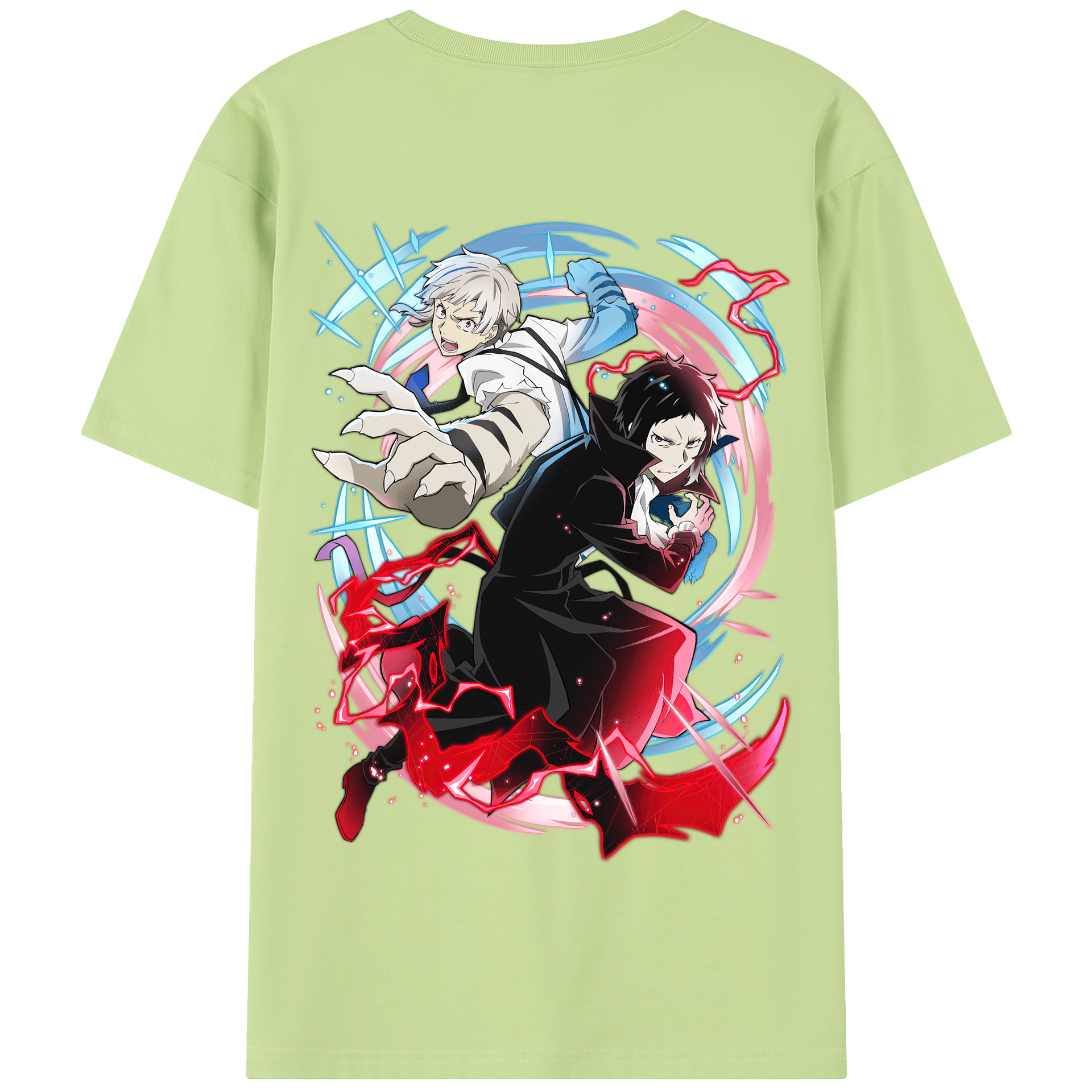 （画像用） 文豪ストレイドッグス Bungo Stray Dogs 綿100％半袖Tシャツ（背面プリント）